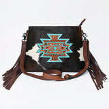 American Darling Crossbody Hand Tooled Hair-On Genuine Leather Women Bag Western Handbag Purse