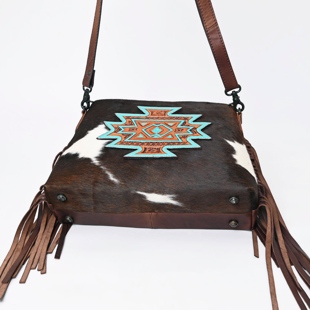 American Darling Crossbody Hand Tooled Hair-On Genuine Leather Women Bag Western Handbag Purse