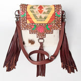 American Darling Cross Body II Hand Tooled Hair On Genuine Leather Women Bag Western Handbag Purse
