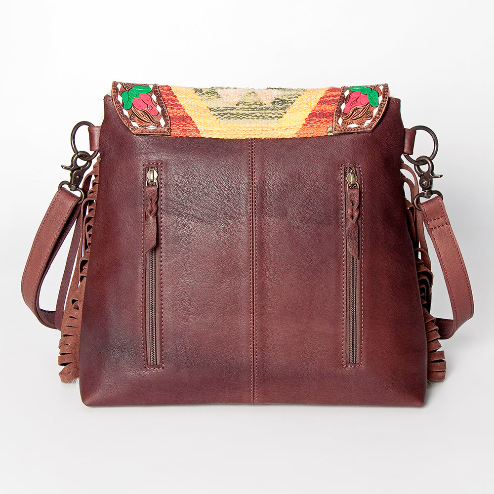 American Darling Cross Body II Hand Tooled Hair On Genuine Leather Women Bag Western Handbag Purse
