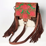 American Darling Cross Body II Hand Tooled Hair On Genuine Leather Women Bag Western Handbag Purse