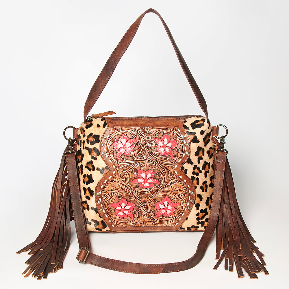 American Darling Crossbody Hand Tooled Hair-On Genuine Leather Women Bag Western Handbag Purse