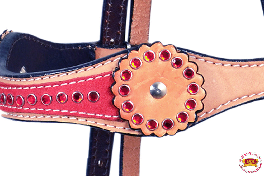 HILASON Western Horse Headstall Tack American Leather Tan | for Horses Headstalls