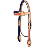 HILASON Western Horse Headstall Tack American Leather Tan | for Horses Headstalls