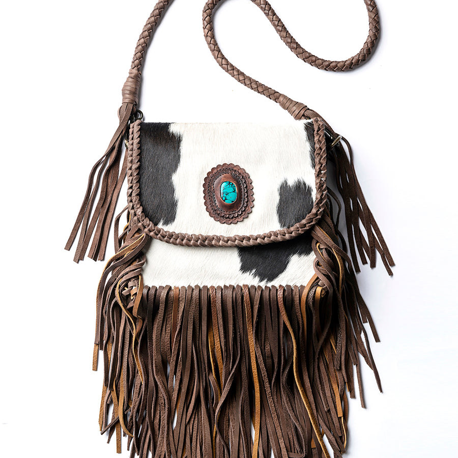 American Darling Cross body Bag Western Genuine Leather Handcrafted Purse with Turquoise Stone and YKK Zipper
