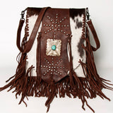 American Darling Large Crossbody Hair On Genuine Leather Western Women Bag Handbag Purse|