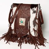 American Darling Large Crossbody Hair On Genuine Leather Western Women Bag Handbag Purse|