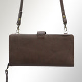 American Darling ADBGM113B Wristlet Genuine Leather Women Bag Western Handbag Purse
