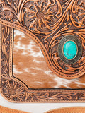 American Darling Small Crossbody Hand Tooled Hair On Genuine Leather Western Women Bag Handbag Purse | for Cute