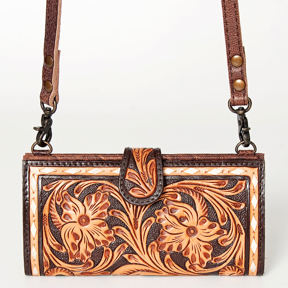 American Darling Small Crossbody Hand Tooled Genuine Leather Western Women Bag Handbag Purse |
