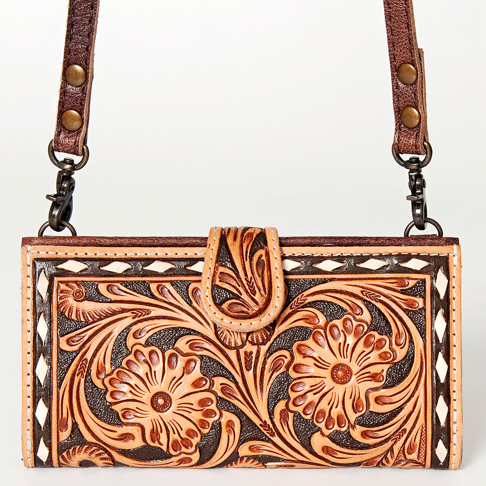 American Darling Small Crossbody Hand Tooled Genuine Leather Western Women Bag Handbag Purse |