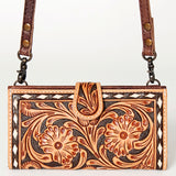 American Darling Small Crossbody Hand Tooled Genuine Leather Western Women Bag Handbag Purse |