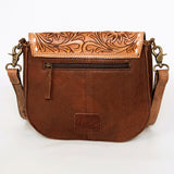 American Darling Messenger Hand Tooled Hair on Genuine Leather Western Women Bag Handbag Purse | Cute