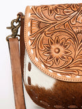 American Darling ADBGA211J Messenger Hand Tooled Genuine Leather Women Bag Western Handbag Purse