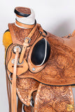 Western Horse Wade Buckstitch Saddle American Leather Trail Barrel Racing Hilason Antique Tan