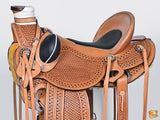 Western Horse Saddle American Leather Wade Ranch Roping Light Antique Tan Hilason