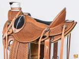 Western Horse Saddle American Leather Wade Ranch Roping Light Antique Tan Hilason