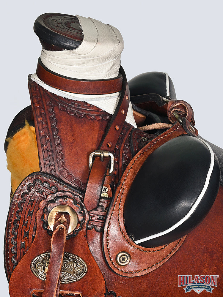Western Horse Wade Saddle American Leather Ranch Roping Dark Brown Hilason
