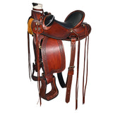 Western Horse Wade Saddle American Leather Ranch Roping Dark Brown Hilason