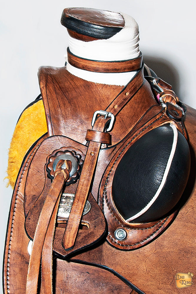 Western Horse Saddle American Leather Wade Ranch Roping Dark Brown Hilason