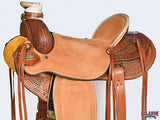 Western Horse Basketweave Saddle American Leather Wade Ranch Roping Brown Hilason