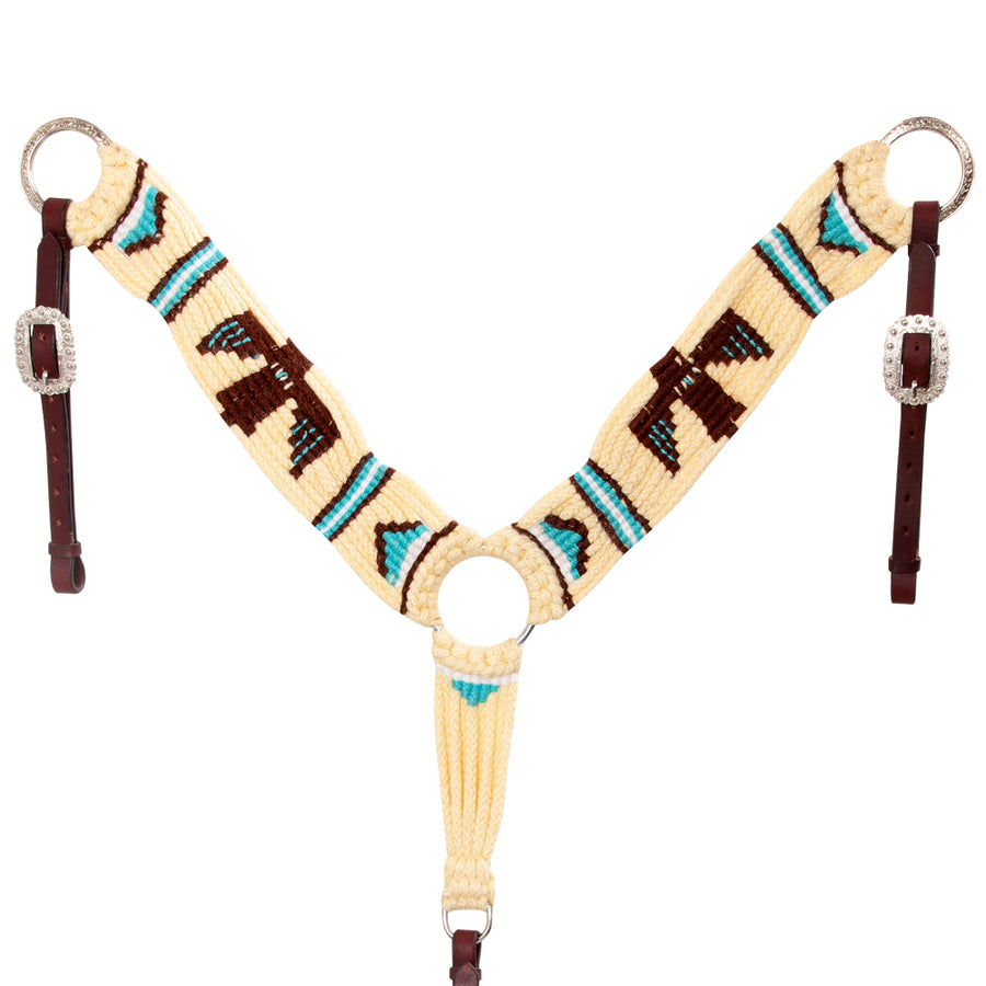 Hilason Horse 100% Wool Breast Collar Hand Woven Off White - Uhorse