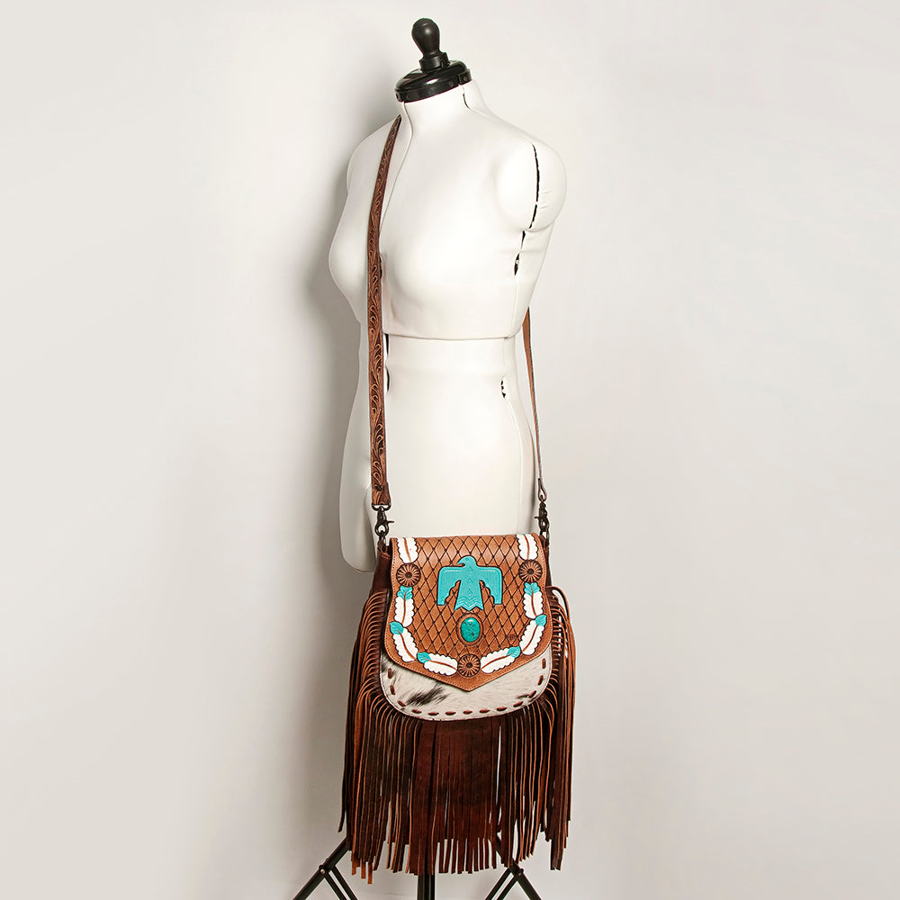 American Darling Messenger Hand Tooled Genuine Leather women bag western handbag purse