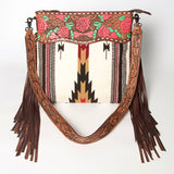 American Darling Signature Crossbody Hand Tooled Saddle Blanket Genuine Leather Western Women Bag Handbag Purse | for Cute