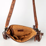 American Darling Signature Crossbody Hand Tooled Saddle Blanket Genuine Leather Western Women Bag Handbag Purse | for Cute