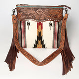 American Darling Signature Crossbody Hand Tooled Saddle Blanket Genuine Leather Western Women Bag Handbag Purse | for Cute