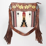 American Darling Signature Crossbody Hand Tooled Saddle Blanket Genuine Leather Western Women Bag Handbag Purse | for Cute