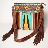 American Darling Signature Crossbody Hand Tooled Saddle Blanket Genuine Leather Western Women Bag Handbag Purse | for Cute
