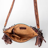 American Darling Signature Crossbody Hand Tooled Saddle Blanket Genuine Leather Western Women Bag Handbag Purse | for Cute