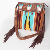 American Darling Signature Crossbody Hand Tooled Saddle Blanket Genuine Leather Western Women Bag Handbag Purse | for Cute