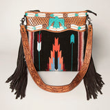 American Darling Signature Crossbody Hand Tooled Saddle Blanket Genuine Leather Western Women Bag Handbag Purse | for Cute