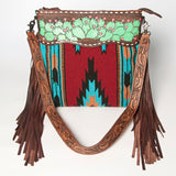 American Darling Signature Crossbody Hand Tooled Saddle Blanket Genuine Leather Western Women Bag Handbag Purse | for Cute