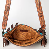 American Darling Signature Crossbody Hand Tooled Saddle Blanket Genuine Leather Western Women Bag Handbag Purse | for Cute