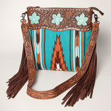American Darling Signature Crossbody Hand Tooled Saddle Blanket Genuine Leather Western Women Bag Handbag Purse | for Cute