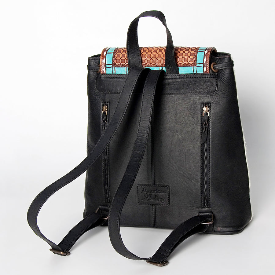 American Darling Backpack Hand Tooled Hair on Genuine Leather Western Women Bag | for Laptop School Purse Travel