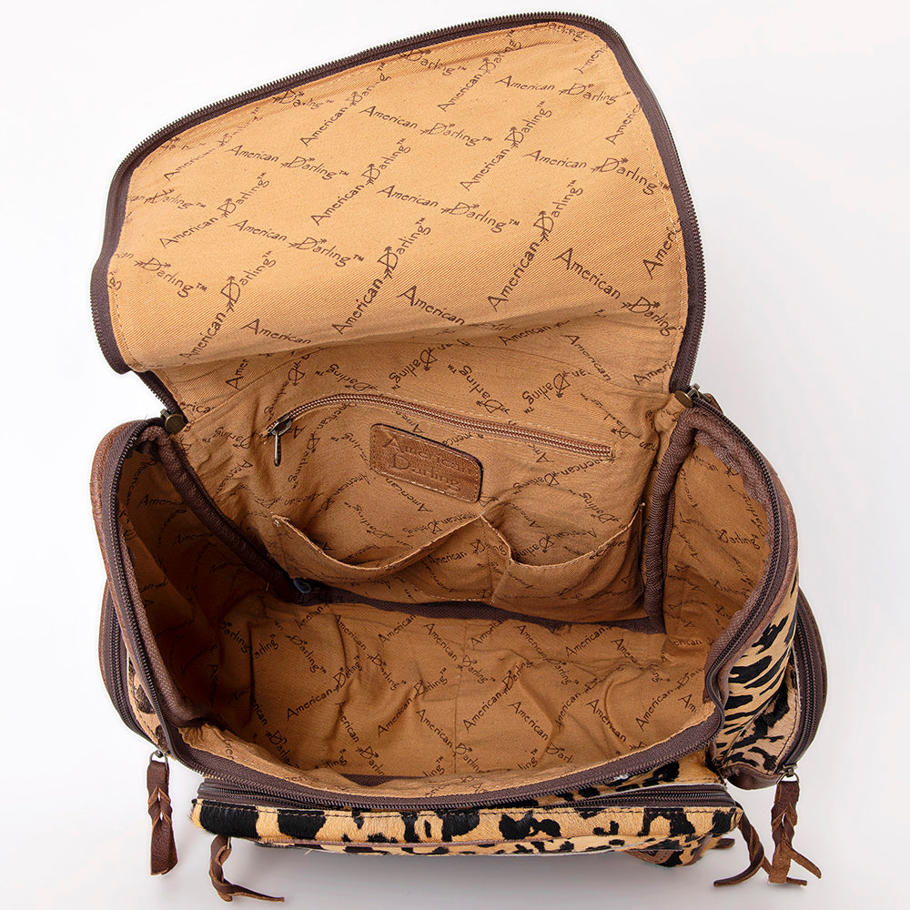 American Darling Backpack Hand Tooled Hair on Genuine Leather Western Women Bag | for Laptop School Purse Travel