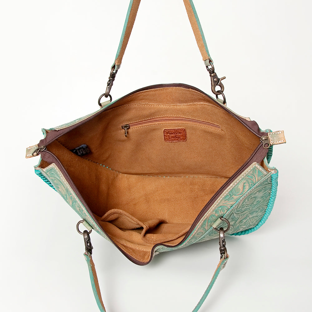 American Darling Tote Hand Tooled Genuine Leather Western Women Bag Handbag Purse | White Travel Bags College Casual