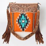 American Darling Cross Body Hand Tooled Saddle Blanket Genuine Leather Western Women Bag Handbag Purse | Crossbody for Cute