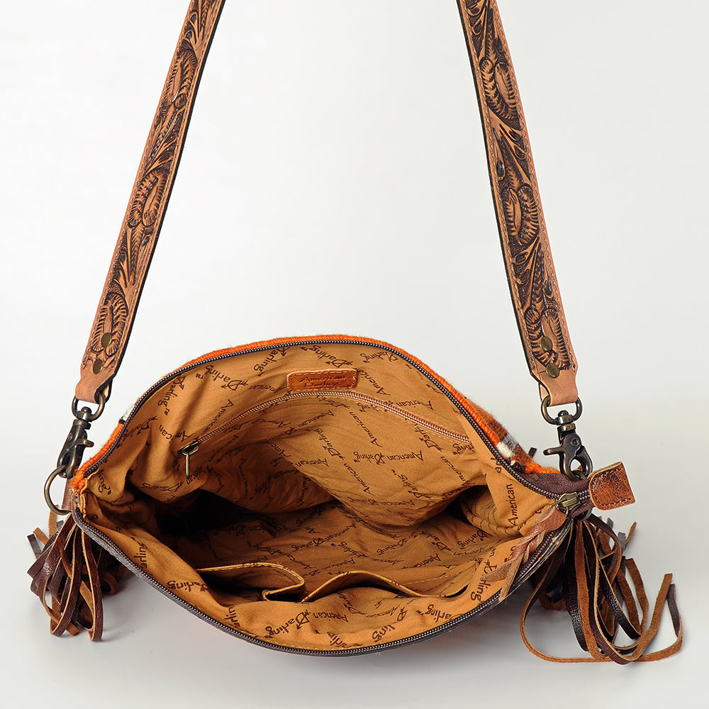 American Darling Cross Body Hand Tooled Saddle Blanket Genuine Leather Western Women Bag Handbag Purse | Crossbody for Cute