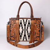 American Darling Briefcase Hand Tooled Saddle Blanket Genuine Leather women bag western handbag purse