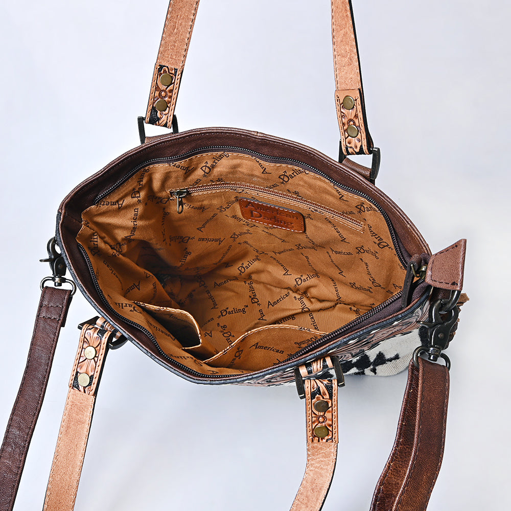 American Darling Tote Hair-On Genuine Leather Western Women Bag Handbag Purse | Travel Bags College Casual