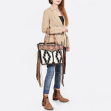 American Darling Tote Hair-On Genuine Leather Western Women Bag Handbag Purse | Travel Bags College Casual