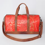 American Darling ADBGS174C Duffel Hair On Genuine Leather Women Bag Western Handbag Purse