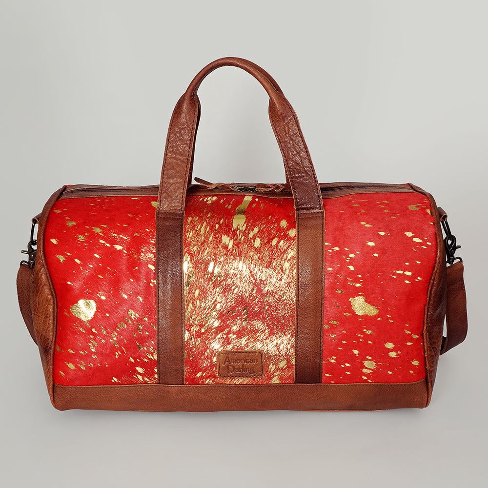 American Darling Duffel Hair On Genuine Leather Western Women Bag | Handbag Duffle Weekend Travel Bags for