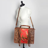 American Darling Briefcase Hand Tooled Saddle Blanket Genuine Leather women bag western handbag purse
