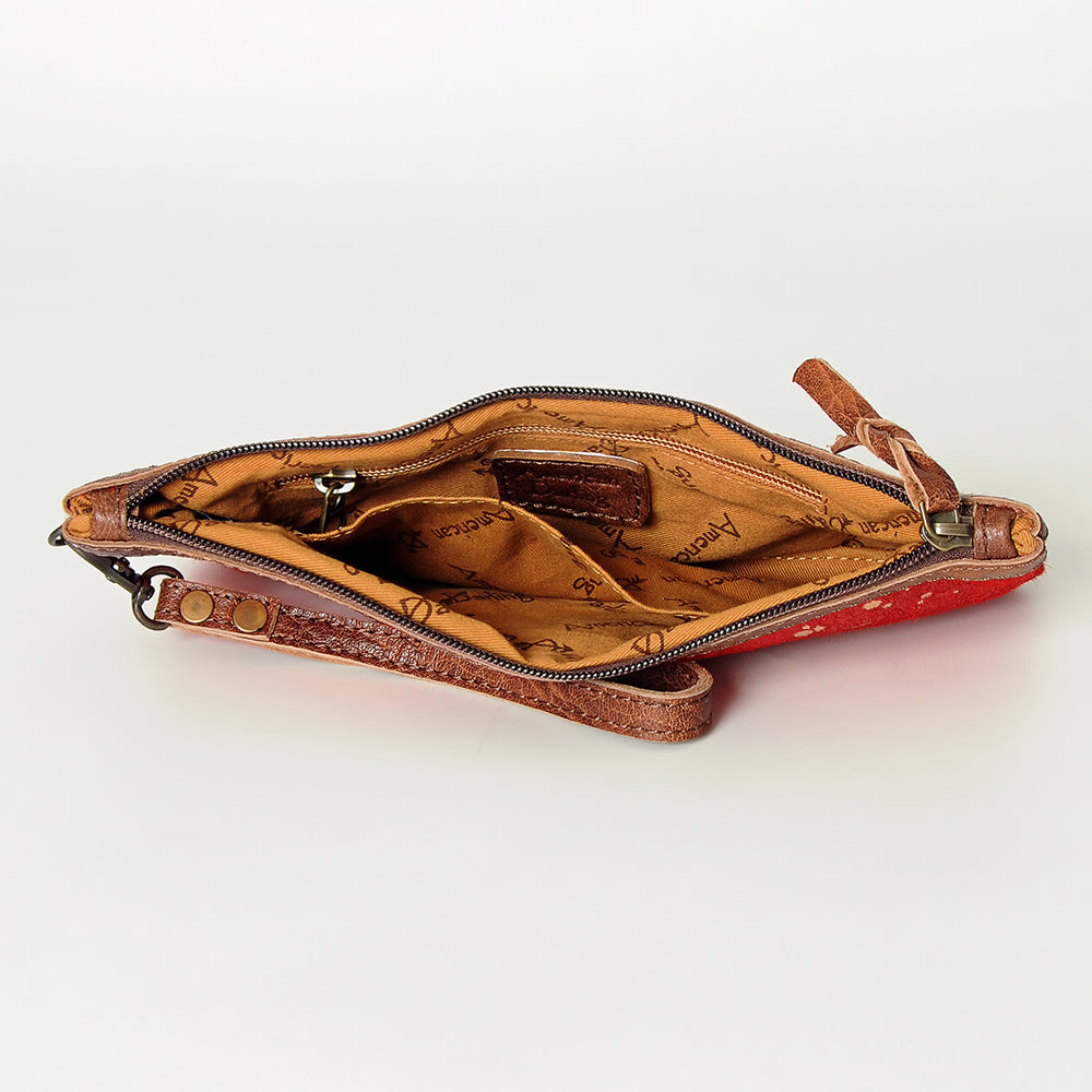 American Darling Wristlet Hair on Genuine Leather Western Women Bag | Handbag Purse | Women Wristlet | Wristlet Wristlet | Travel Wristlet | Leather Wristlet | Clutch Wristlet